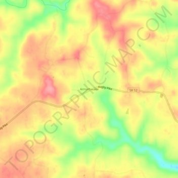 Carte topographique Armathwaite, altitude, relief