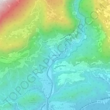 Carte topographique Sequalins, altitude, relief