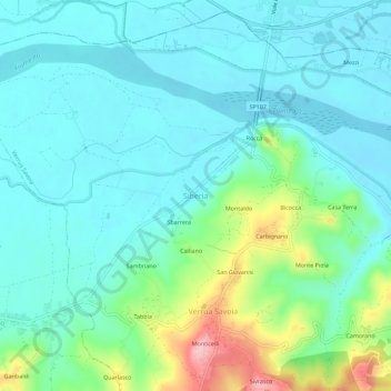 Carte topographique Siberia, altitude, relief