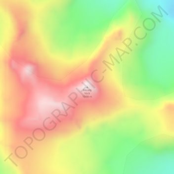 Carte topographique Mount Nick, altitude, relief