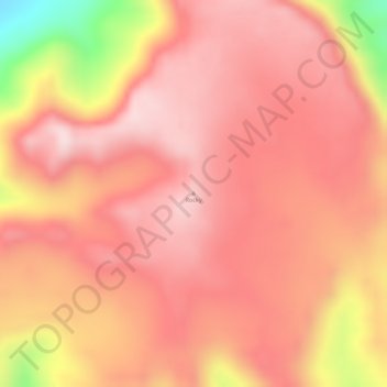 Carte topographique Rocky, altitude, relief