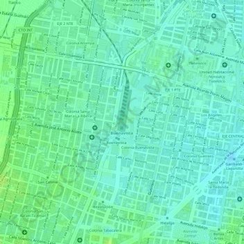 Carte topographique Forum Buenavista, altitude, relief