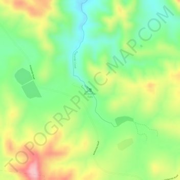 Carte topographique Kinbombi Falls, altitude, relief