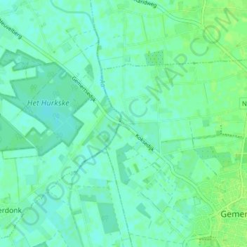 Carte topographique Koks, altitude, relief