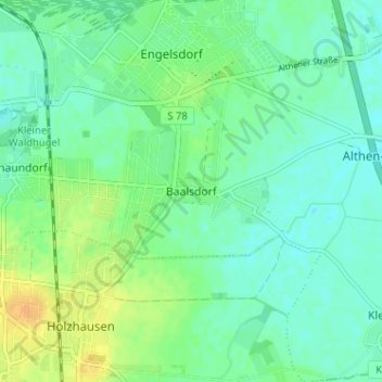 Carte topographique Baalsdorf, altitude, relief