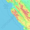 Carte topographique Big Sur, altitude, relief
