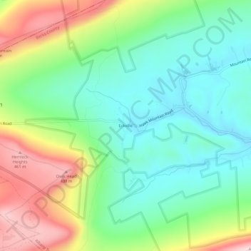 Carte topographique Eckville, altitude, relief
