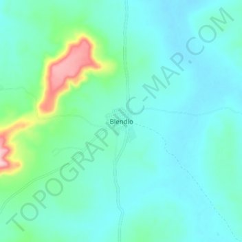 Carte topographique Blendio, altitude, relief