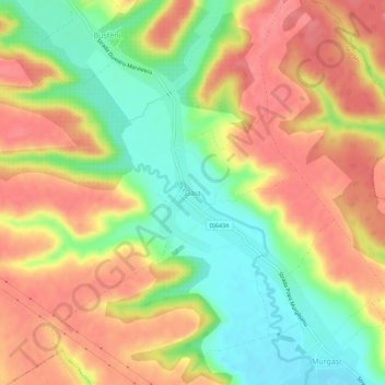 Carte topographique Gaia, altitude, relief