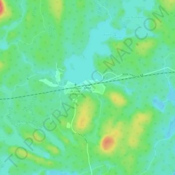 Carte topographique Clova, altitude, relief