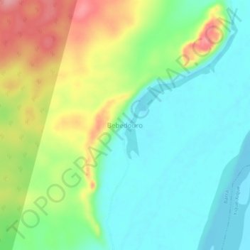 Carte topographique Bebedouro, altitude, relief