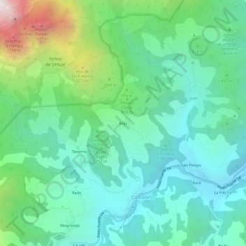 Carte topographique Brez, altitude, relief
