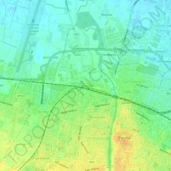 Carte topographique Cornocchio, altitude, relief