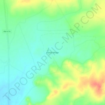 Carte topographique Alamo Village, altitude, relief