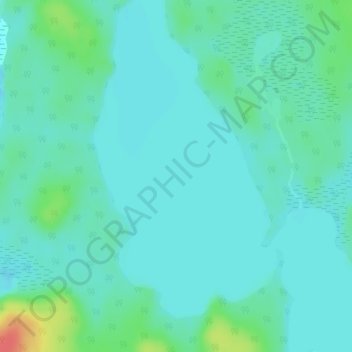 Carte topographique Lac Beaumesnil, altitude, relief