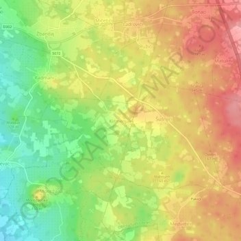 Carte topographique Kirmenjak, altitude, relief