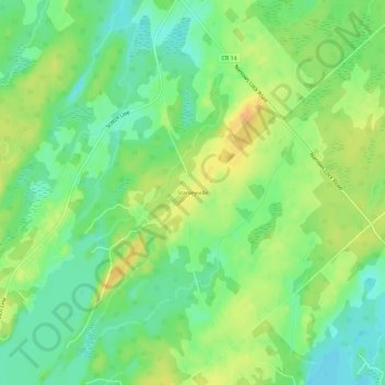 Carte topographique Stanleyville, altitude, relief
