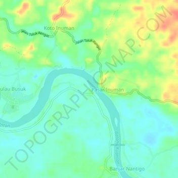 Carte topographique Pulau Sipan, altitude, relief