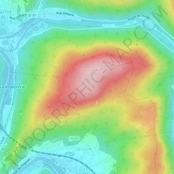 Carte topographique Franc Bois, altitude, relief