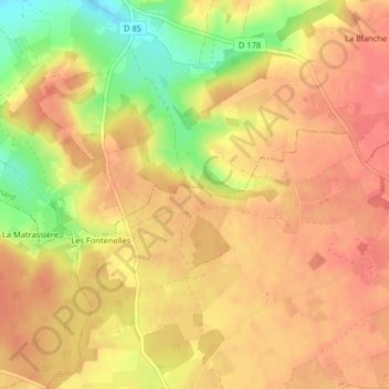 Carte topographique Vieux Villé, altitude, relief