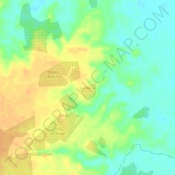 Carte topographique La Silicia, altitude, relief