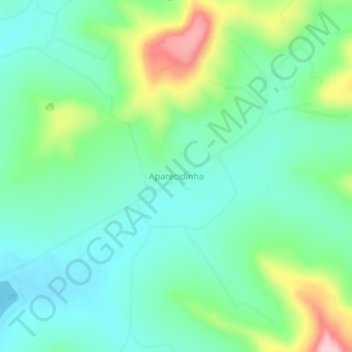 Carte topographique Aparecidinha, altitude, relief