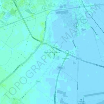 Carte topographique Madonna dell'Albero, altitude, relief