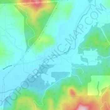 Carte topographique Marcola, altitude, relief