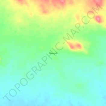 Carte topographique Niangal, altitude, relief