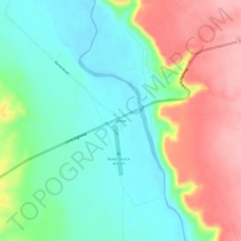 Carte topographique Rome, altitude, relief
