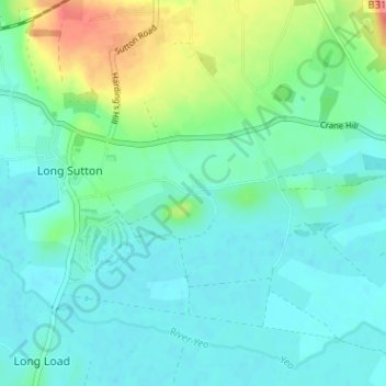 Carte topographique Knole, altitude, relief