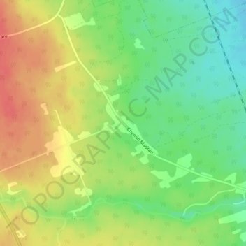 Carte topographique Madran, altitude, relief