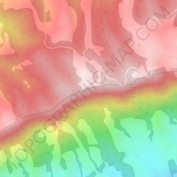 Carte topographique Grotão, altitude, relief