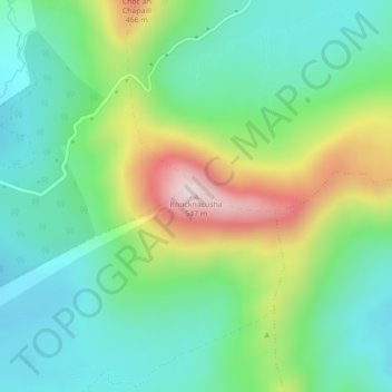 Carte topographique Knocknacusha, altitude, relief