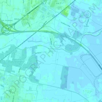 Carte topographique Dese, altitude, relief