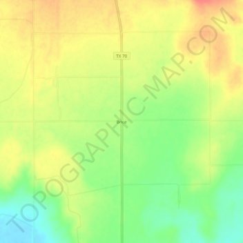 Carte topographique Brice, altitude, relief