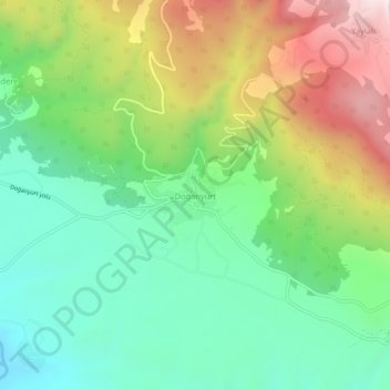 Carte topographique Doğanyurt, altitude, relief