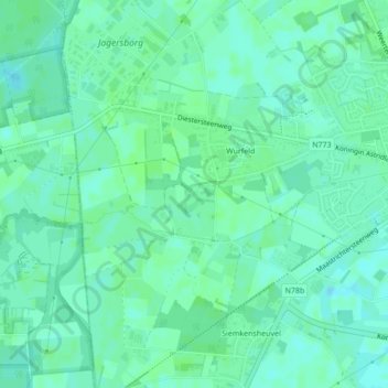 Carte topographique Wurfeld, altitude, relief