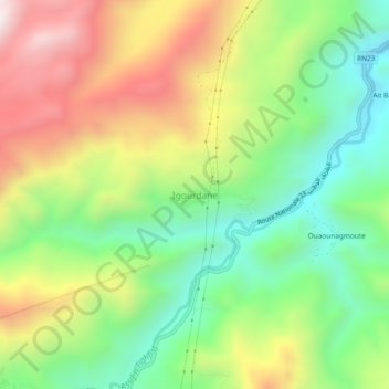 Carte topographique Igourdane, altitude, relief