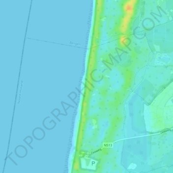 Carte topographique Strandslag 37, altitude, relief