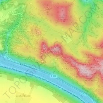 Carte topographique Neffe, altitude, relief