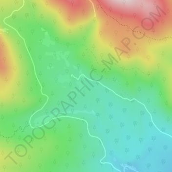 Carte topographique Lower Michigan Dam, altitude, relief