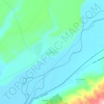 Carte topographique Kumgeçit, altitude, relief