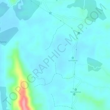 Carte topographique El Totumo, altitude, relief
