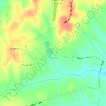 Carte topographique Benzinger Dam, altitude, relief