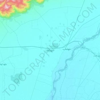 Carte topographique جوہرآباد, altitude, relief