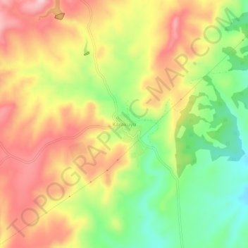 Carte topographique Karakuyu, altitude, relief