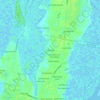 Carte topographique El Dorado, altitude, relief