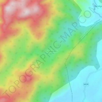 Carte topographique Chintalapadu, altitude, relief