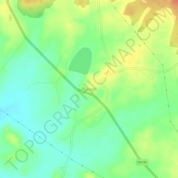 Carte topographique Bastar, altitude, relief